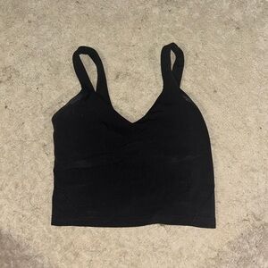 Black V-Neck Crop Top